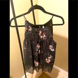 GF collection size medium black floral cami